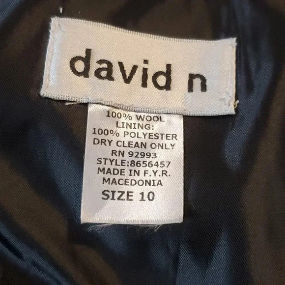 david n Vintage Houndstooth Wool Ruffled Skirt - Picture 6 of 13